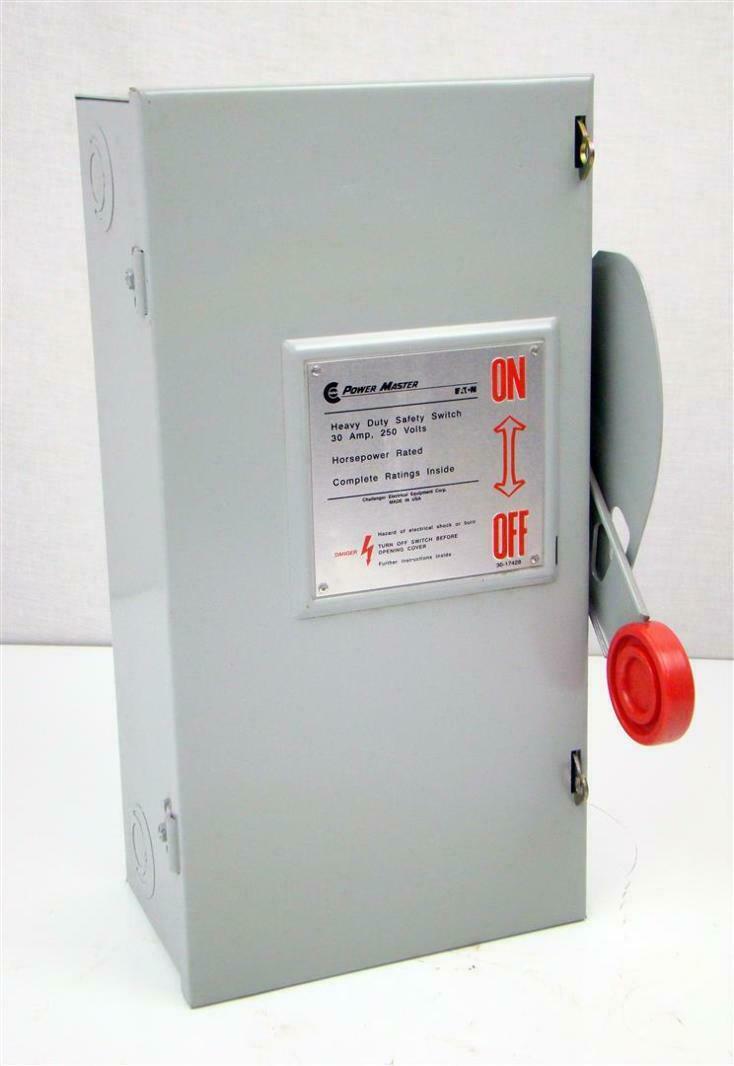 Power Master Heavy Duty Safety Switch 30A, 250V H321SNK Joseph Fazzio