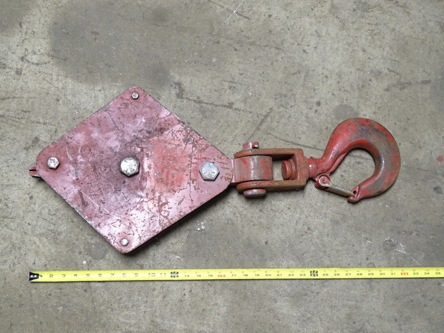 Crosby Western Sheave Pulley Block With Hook , WLL 4T 5/8 W/L Joseph Fazzio, Incorporated