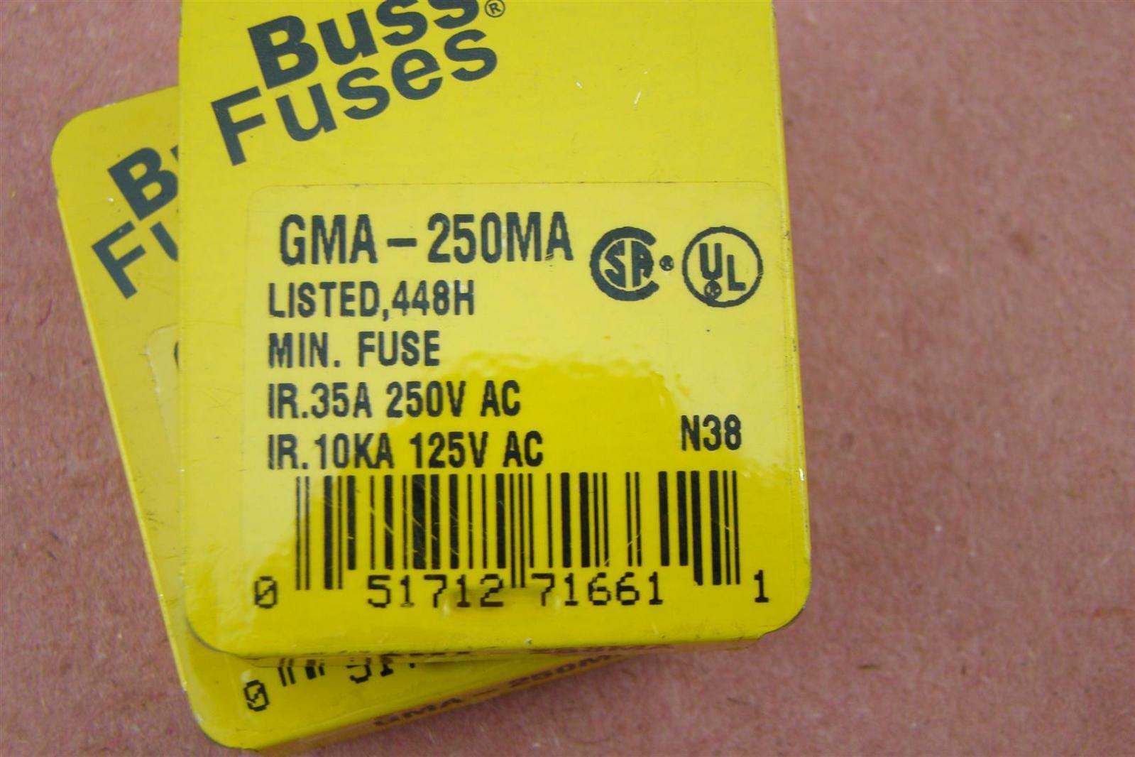 (12) Buss Fuse 35A 125VAC GMA250MA Joseph Fazzio, Incorporated