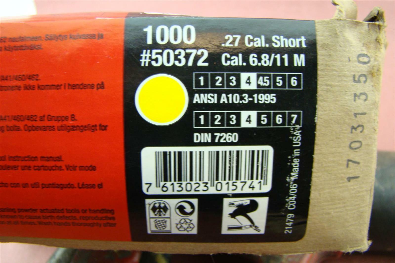 Hilti XHM Marking Tool Stamp Powder Actuated Gun DX462, 1000 .27 Cal