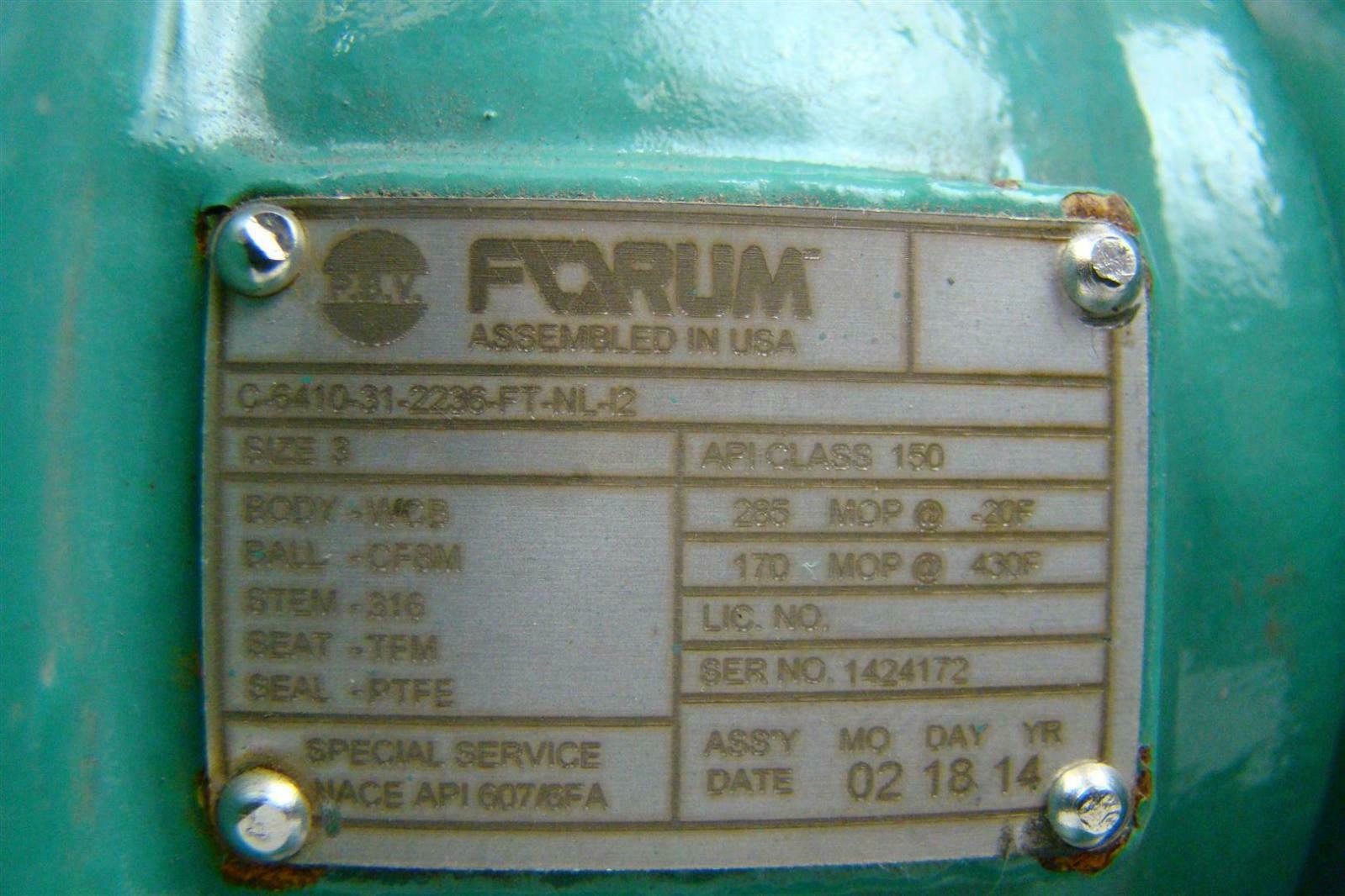 Forum PBV  Flanged Floating Ball  Valve, 3