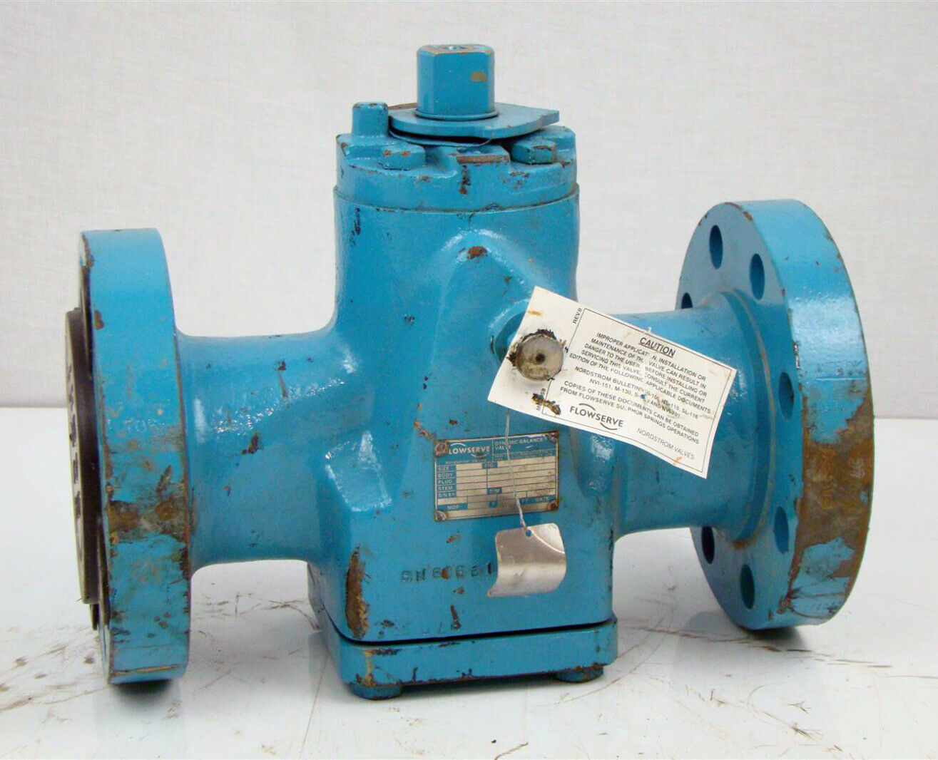 Nordstrom Steel Plug Valve Flowserve, 3", Class 600 Dynamic Balance