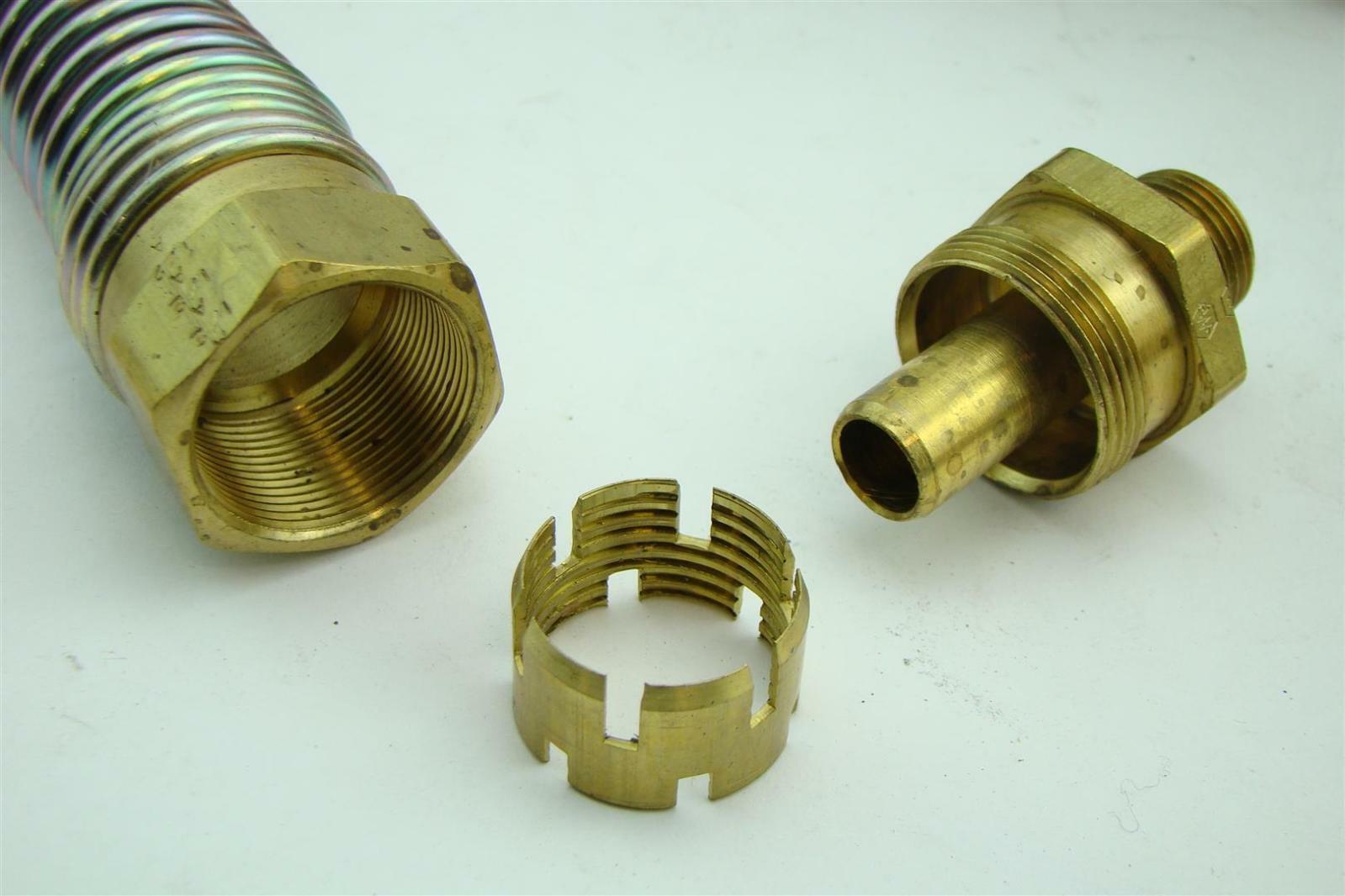 (4) Lawson Weatherhead Hydraulic Brass Air Brake Hose FTG Male Conn 1