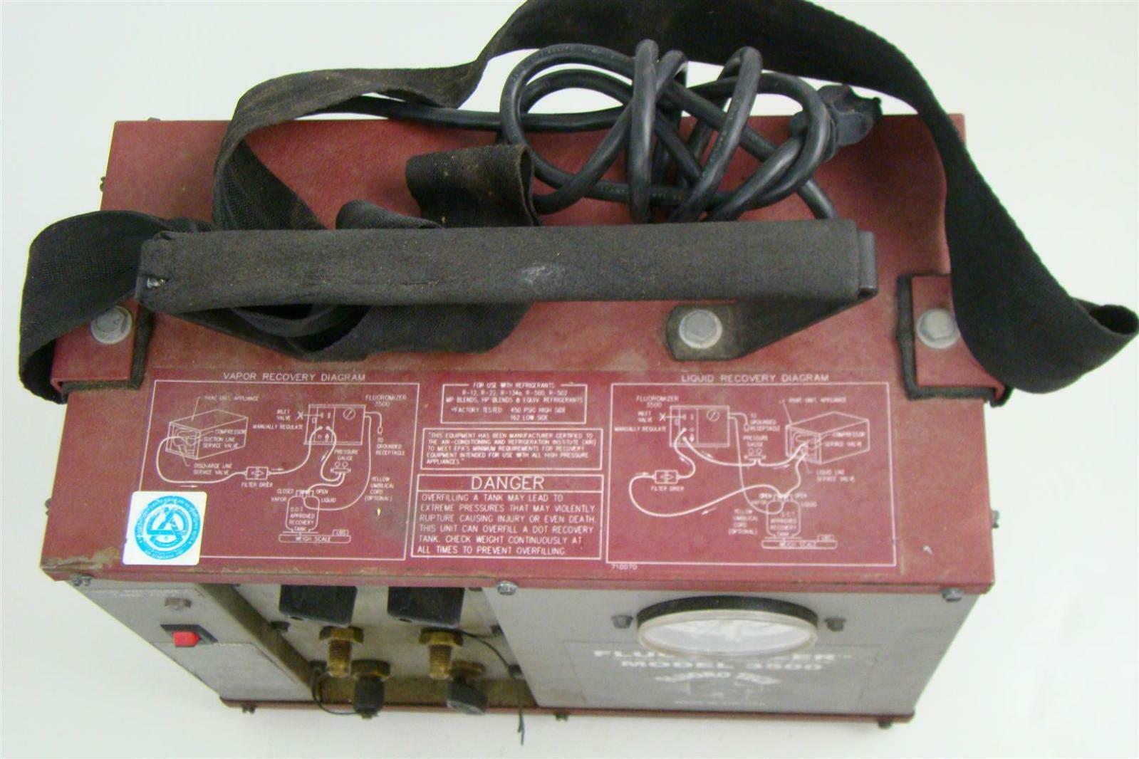Fluromizer Oilless Refrigerant Recovery system 3500 Joseph Fazzio