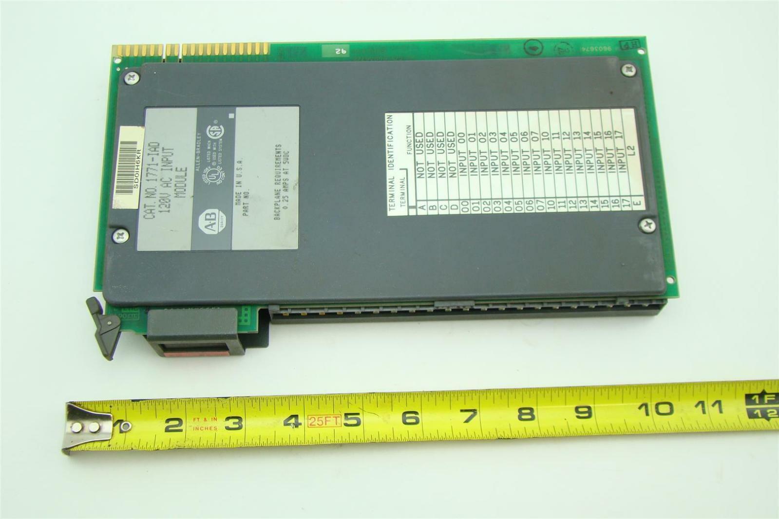 Allen Bradley 120V AC Input Module 1771IAD Joseph Fazzio, Incorporated