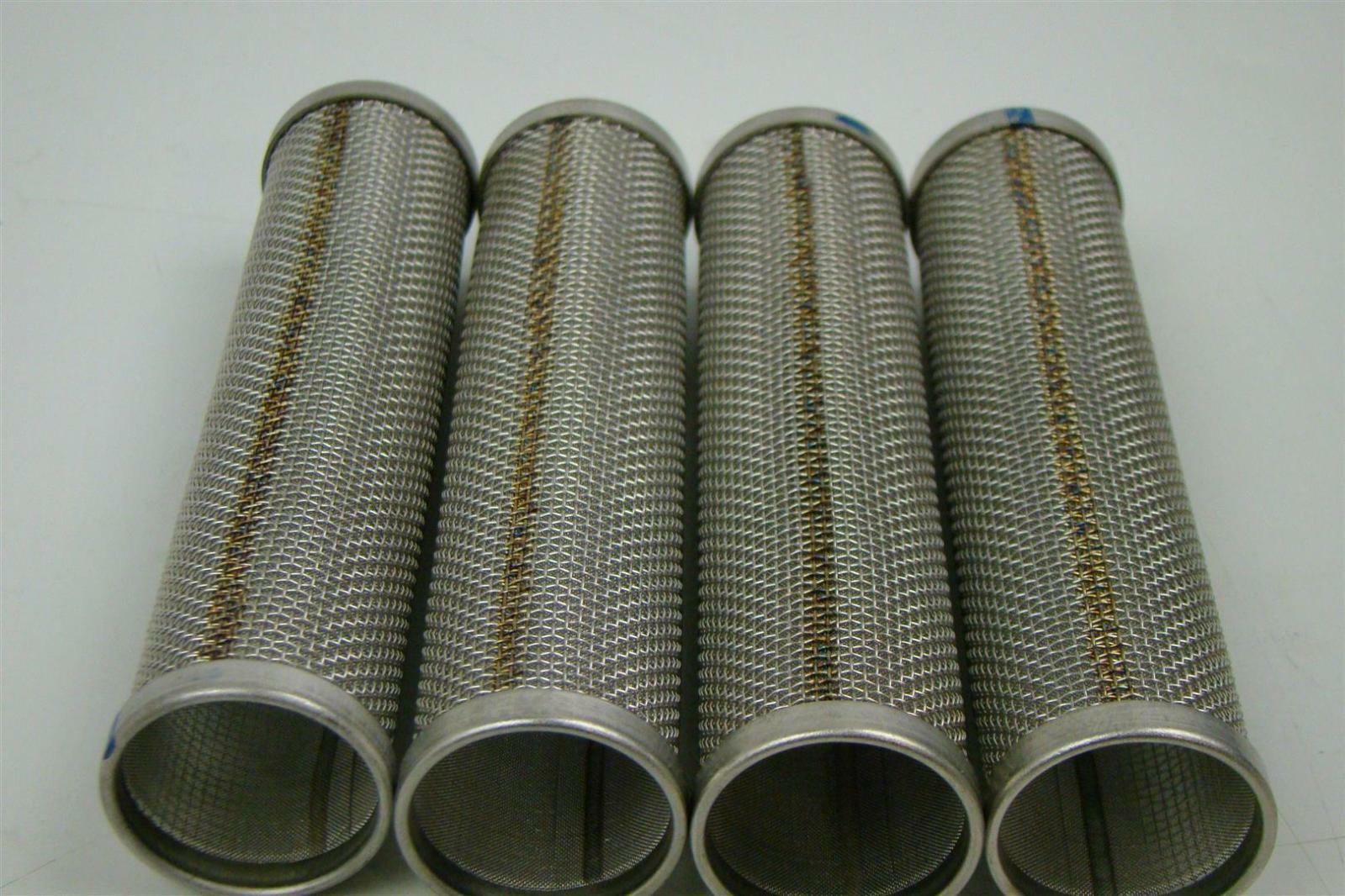 (4pcs) Stainless Steel Cylinder Filters 1 1/2" Diam 203MC3 Joseph
