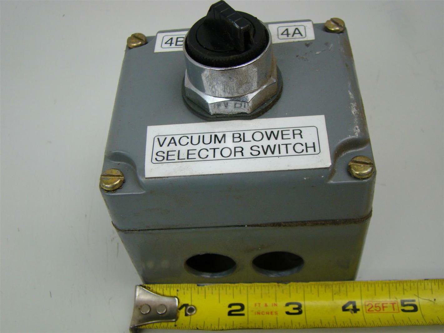 Vacuum Blower Selector Switch Joseph Fazzio, Incorporated
