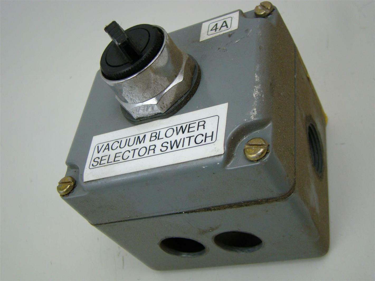 Vacuum Blower Selector Switch Joseph Fazzio, Incorporated