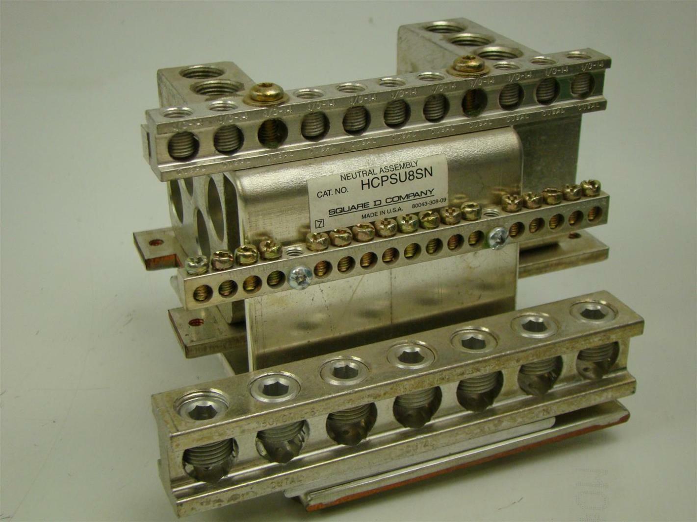 Square D Neutral Assembly HCPSU8SN Joseph Fazzio, Incorporated