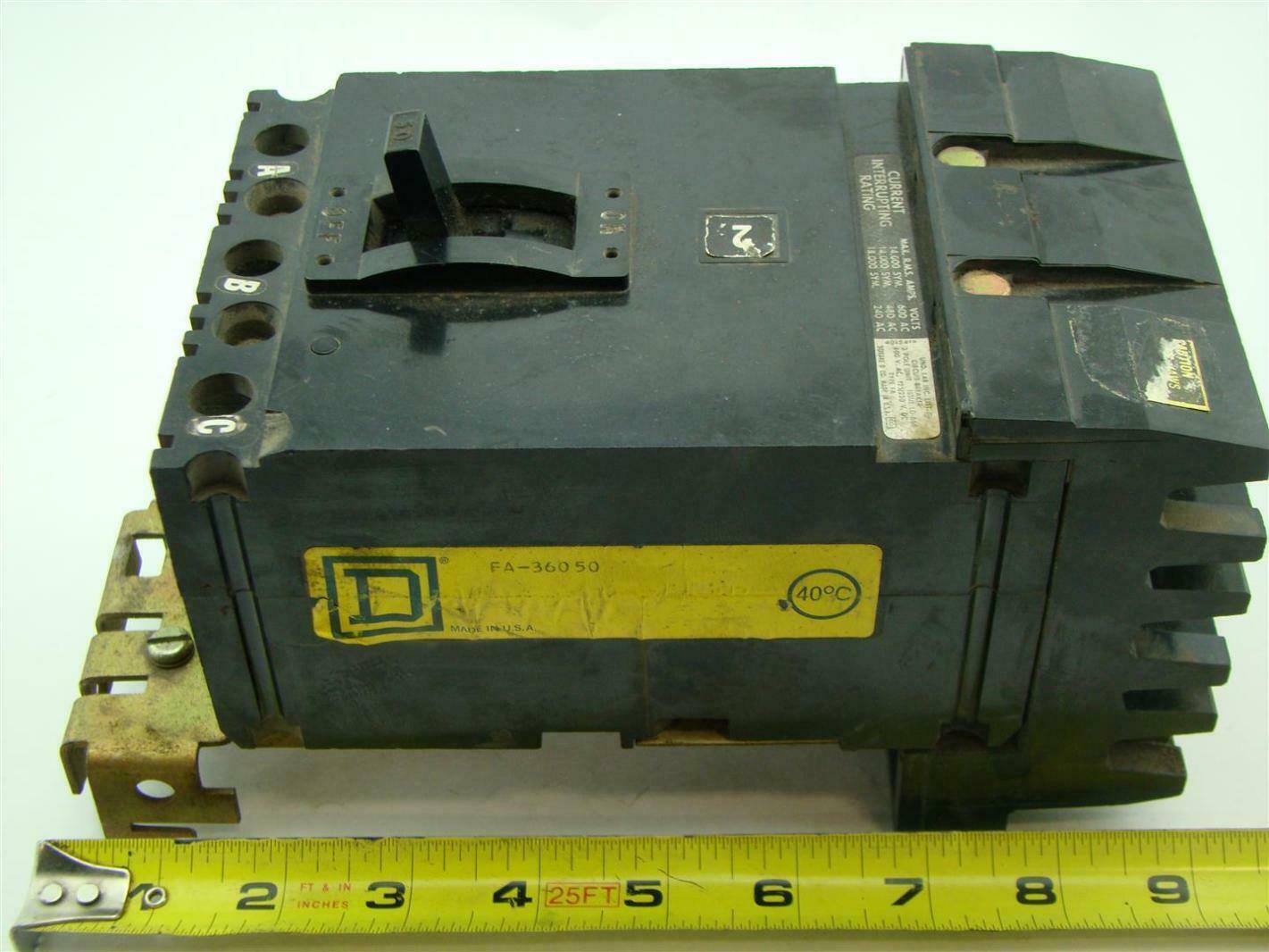 Square D 3Pole 50A ILine Breaker 600v FA36050 Joseph Fazzio