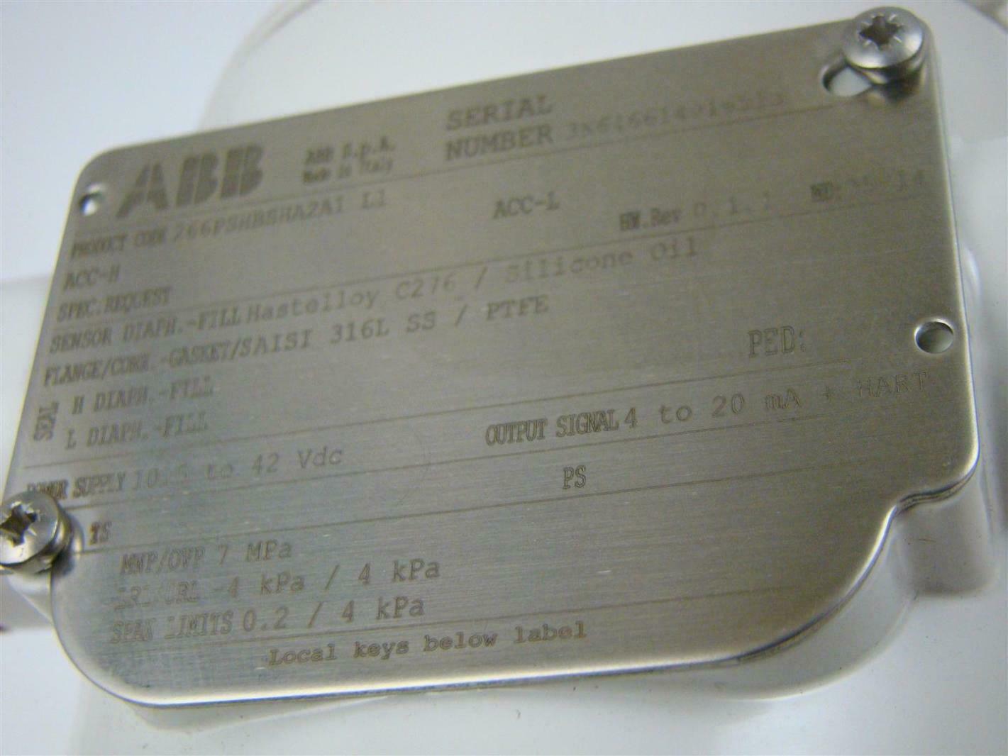 ABB 2600T Pressure Transmitter | Joseph Fazzio, Incorporated