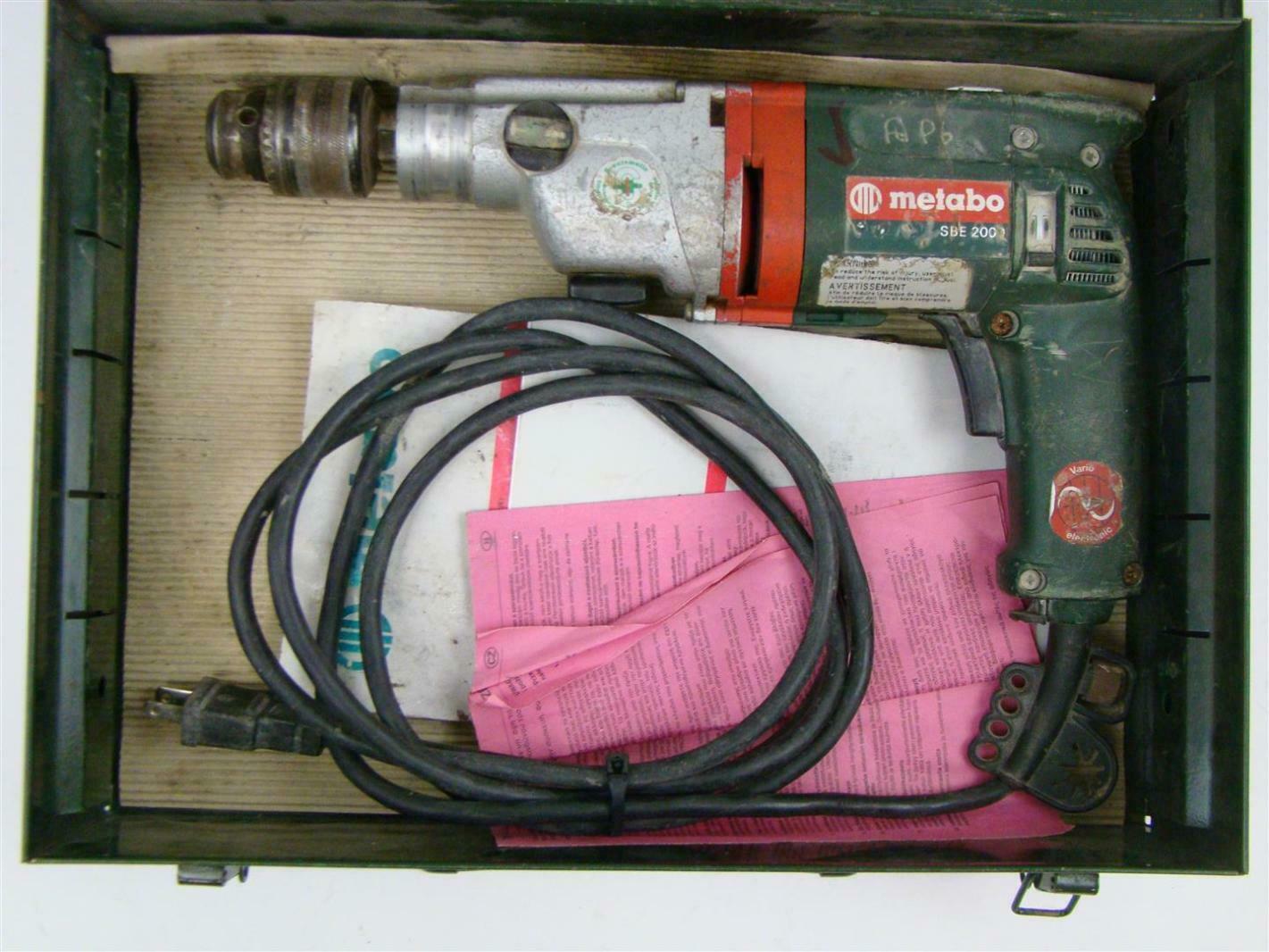 Metabo 02001420 Corded Hammer Drill 120VAC SBE2000 Joseph Fazzio