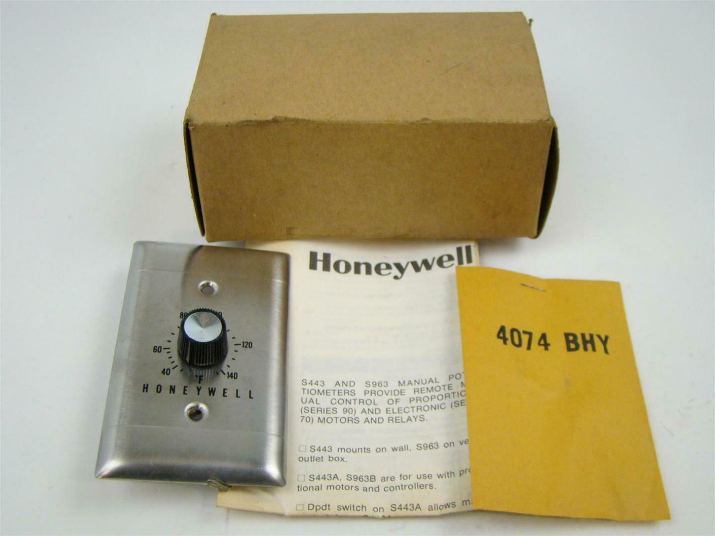 Honeywell Manual Potentiometer (Range: 40 to 140F), S963B1029 | Joseph