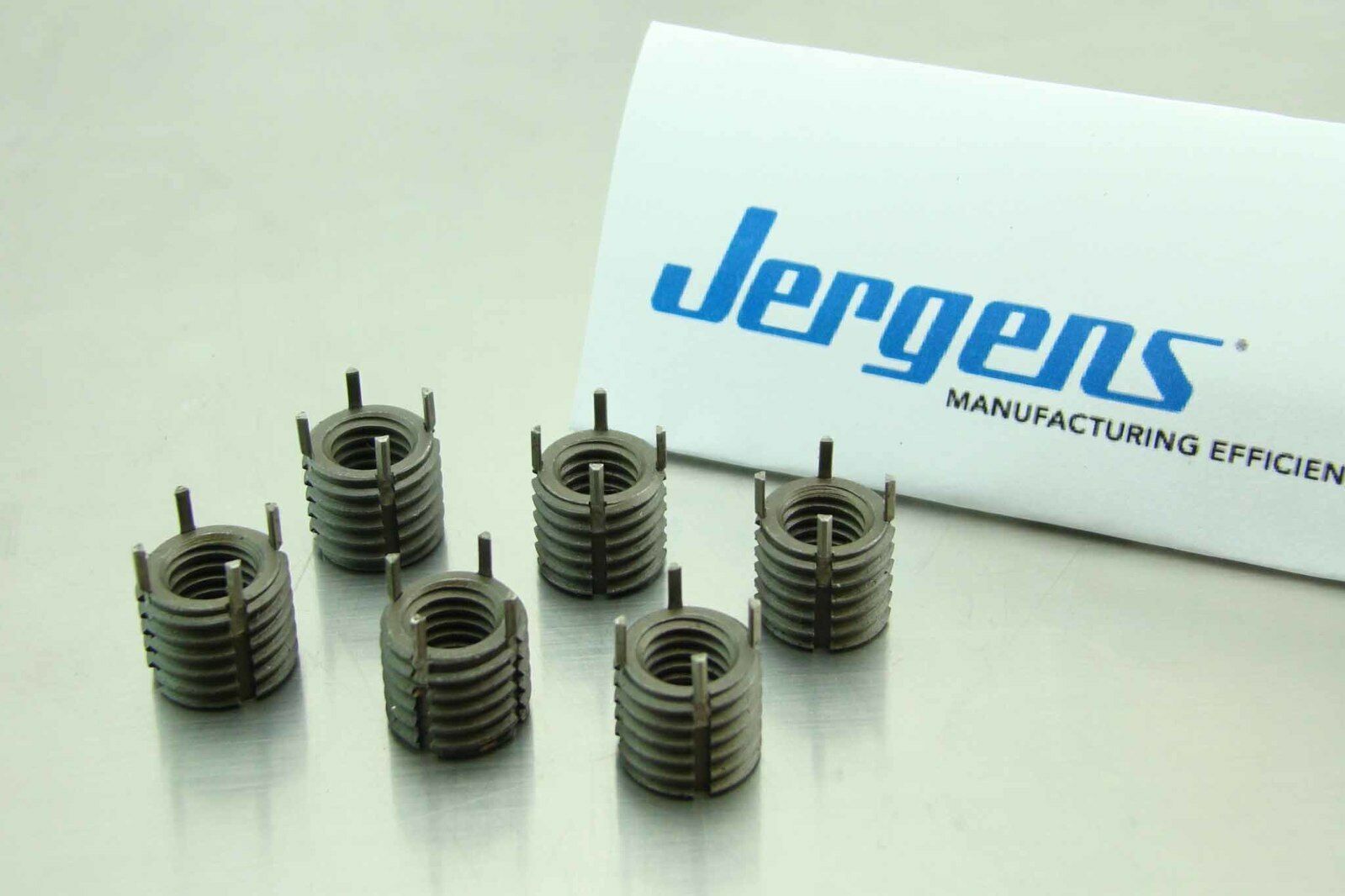 (6) Jergens 3/8"16 Keylocking Thread Insert Industrial Style Carbon