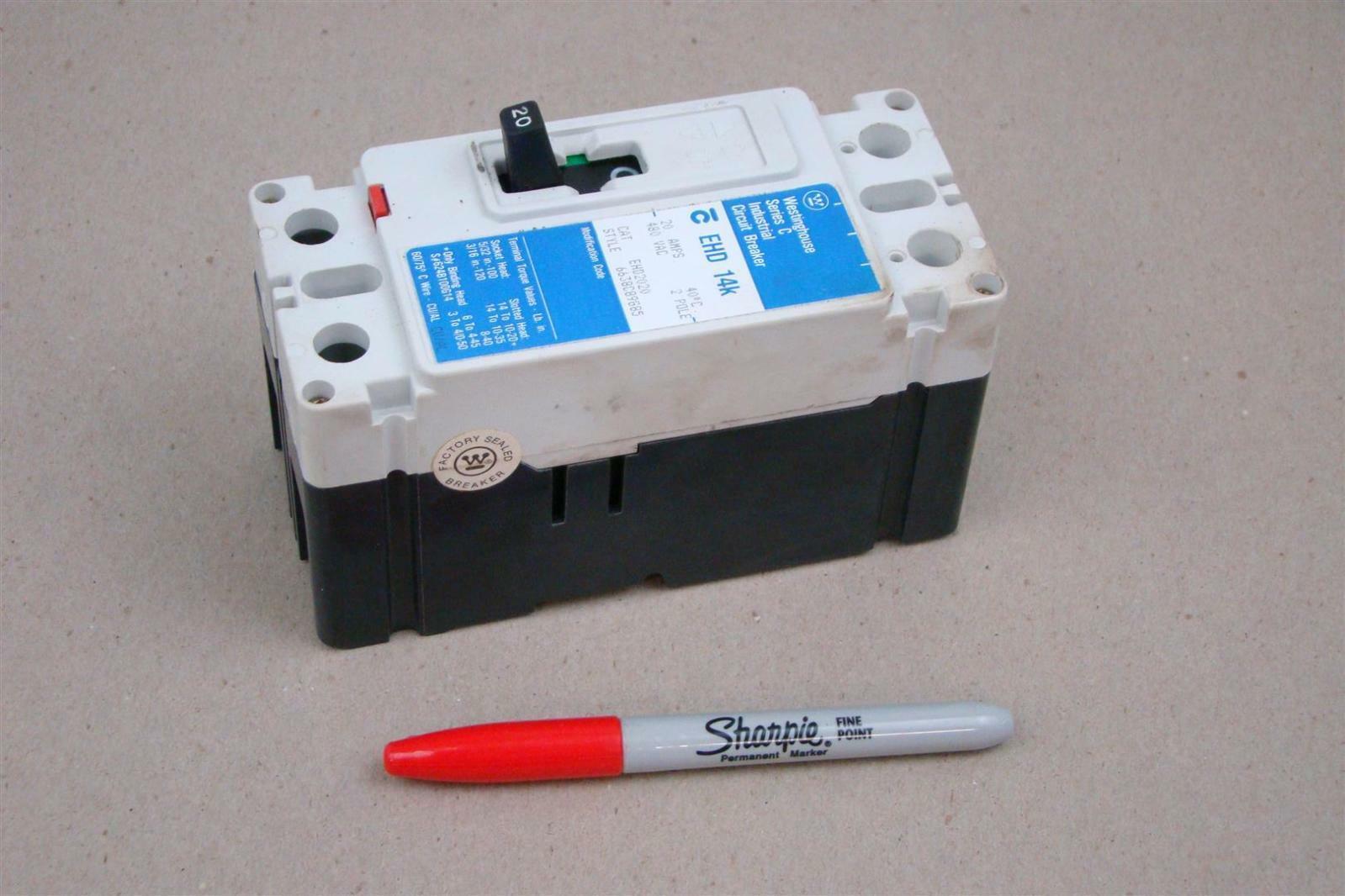 Westinghouse Industrial Circuit Breaker Series C 20 Amps, 480V, EHD 14K