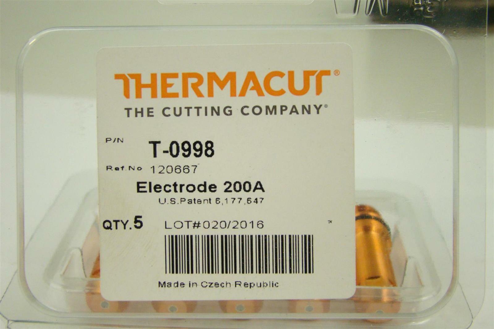 Thermacut Electrode 200A, T0998 Joseph Fazzio, Incorporated