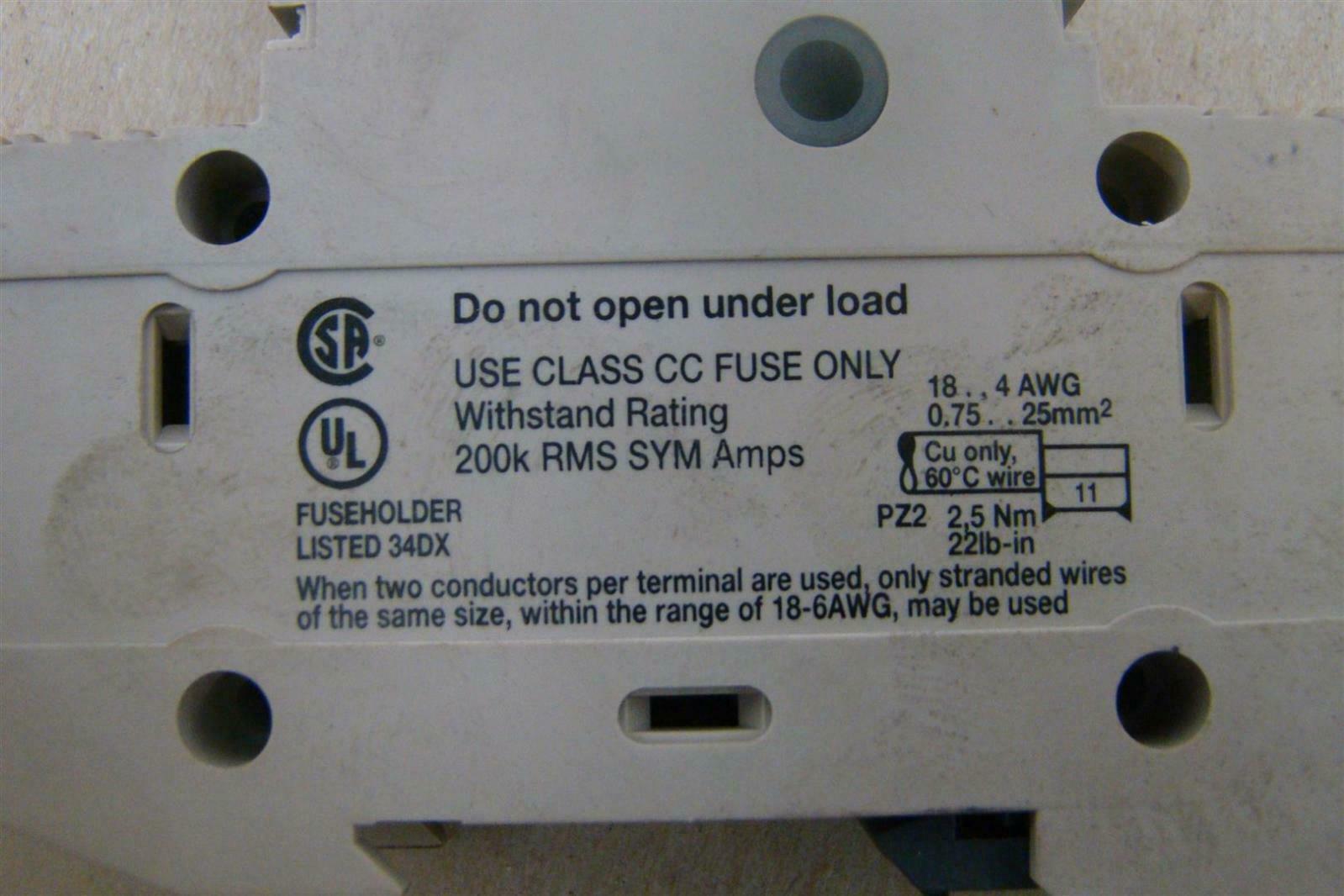 Weidmuller 30A Fuse Holder, 600V , WSI 25/1 Joseph Fazzio, Incorporated