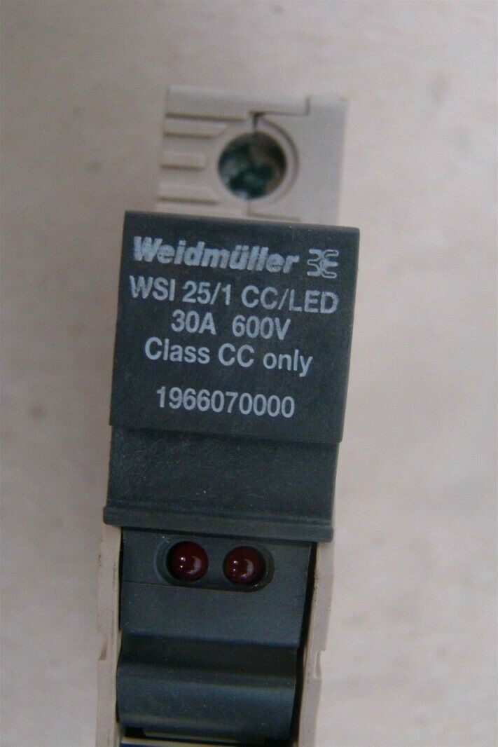 Weidmuller 30A Fuse Holder, 600V , WSI 25/1 Joseph Fazzio, Incorporated