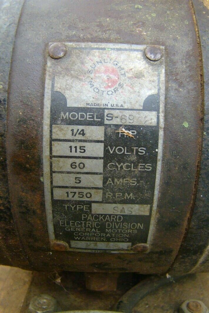 Sunlight Motors 1/4HP Electric Motor with Drill Chuck 115v, 1750 RPM, S