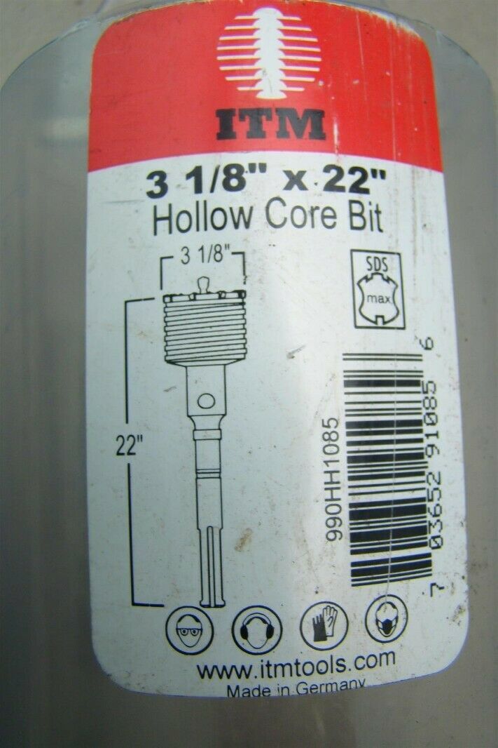 ITM 31/8" x 22" Masonry Concrete Core Bit, SDSMax Joseph Fazzio