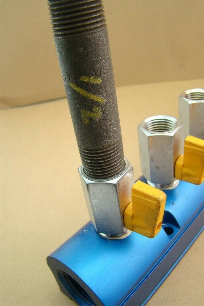 Plastixs 6Port Injection Molding Manifold 1/2" Valves, 13" Joseph