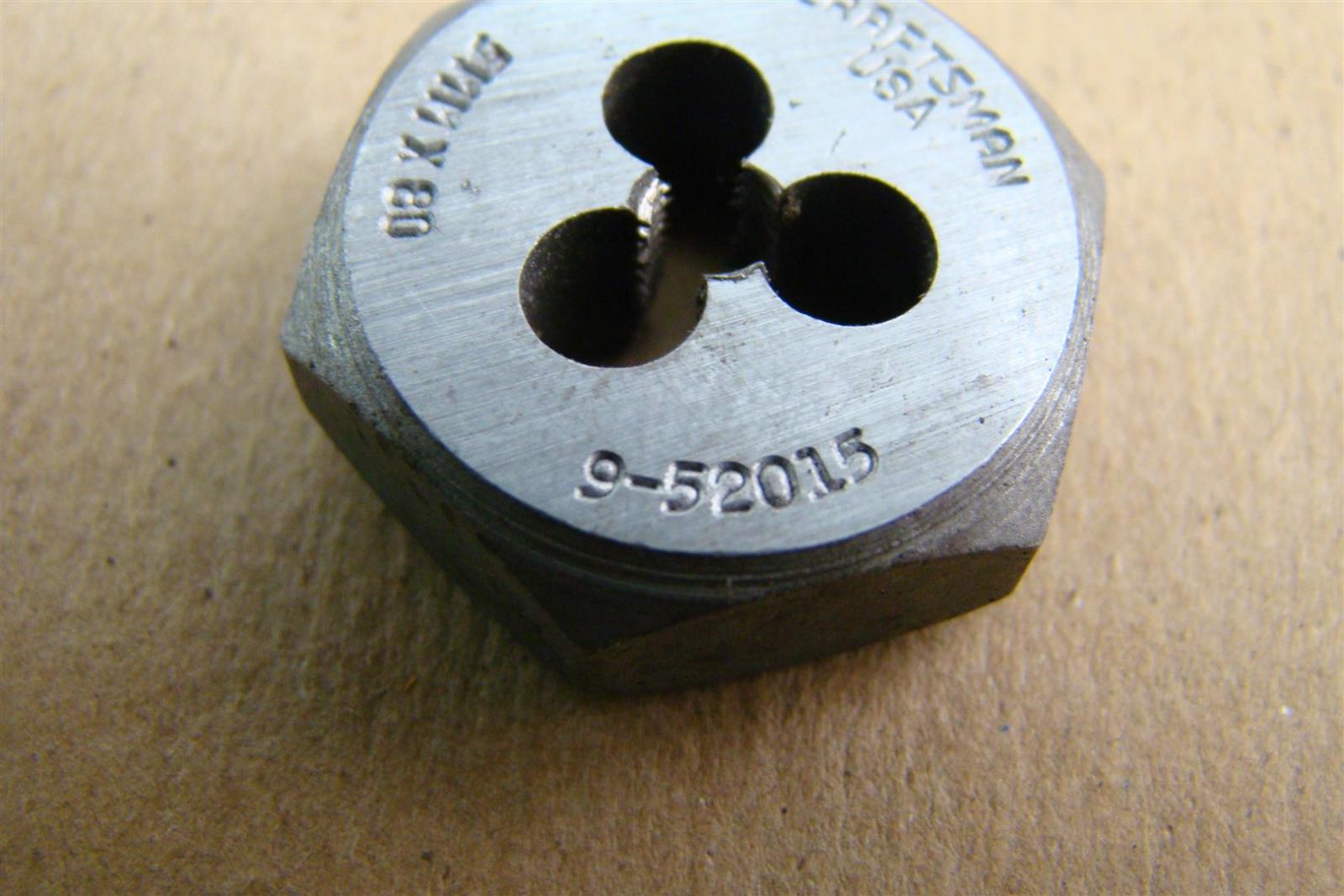 (3) GTD, Craftsman Rethreading Dies 5mm x 80, 1/4", m16, hs Joseph