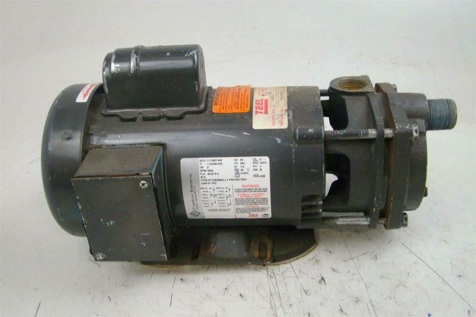 Dayton Electric Teel 2 HP Turbine Pump 3450 RPM, 115/208230v, 1PH