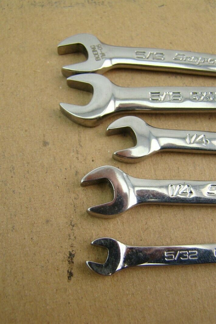 (5) SnapOn Combination Wrenches (5/16", 1/4", 5/32") Joseph Fazzio
