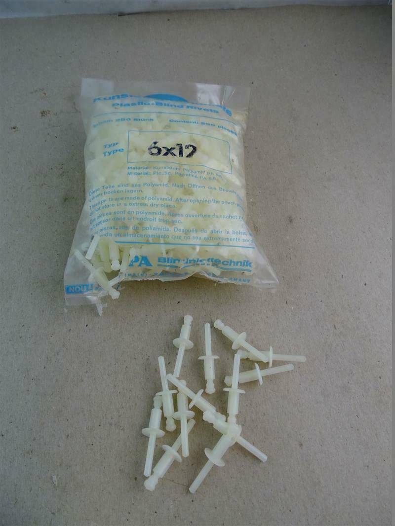Kunststoff Plastic Blind Rivets 6x12, Gesipa Joseph Fazzio, Incorporated