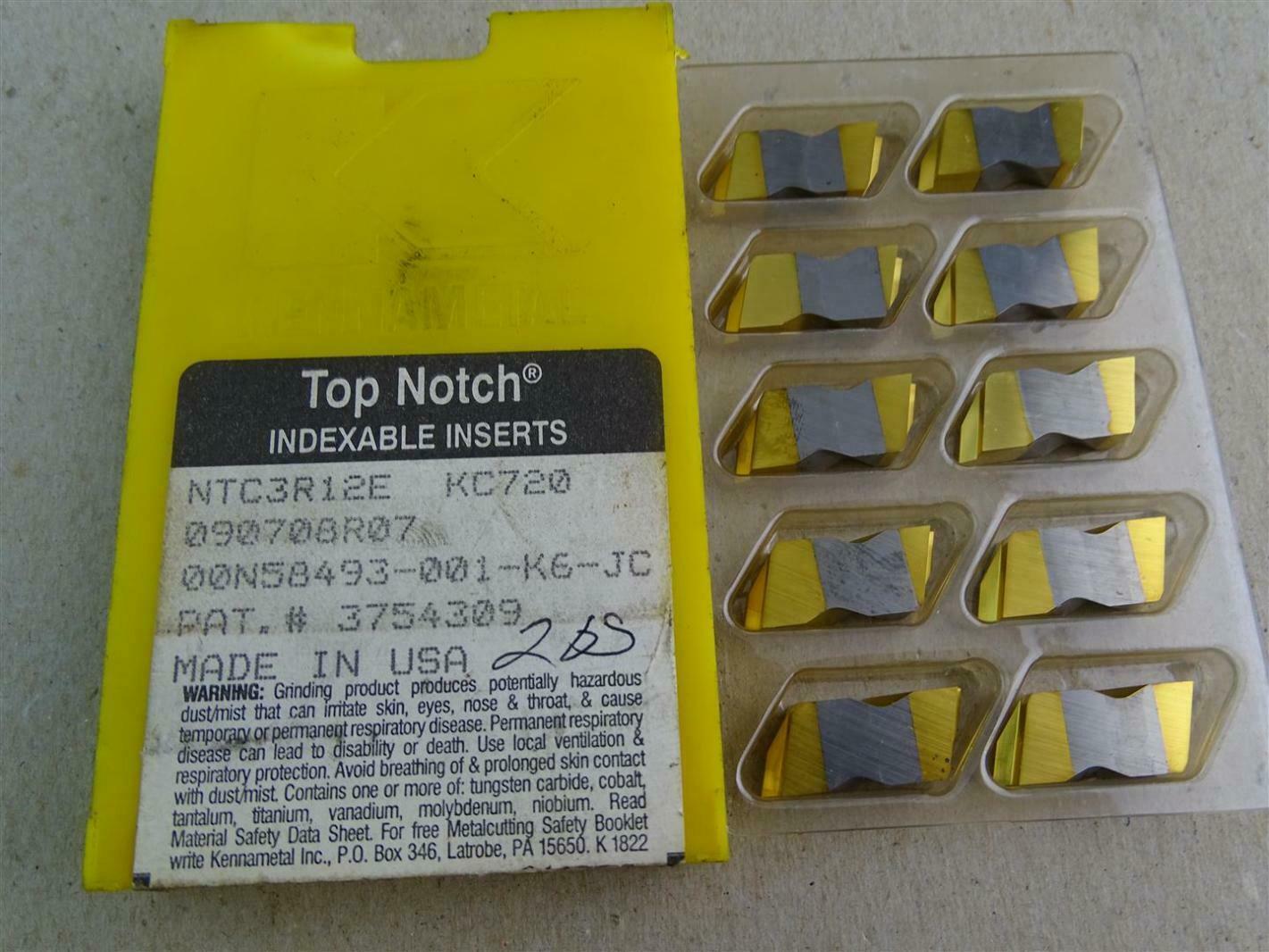 Top Notch Indexable Inserts KC720, NTC3R12E Joseph Fazzio, Incorporated