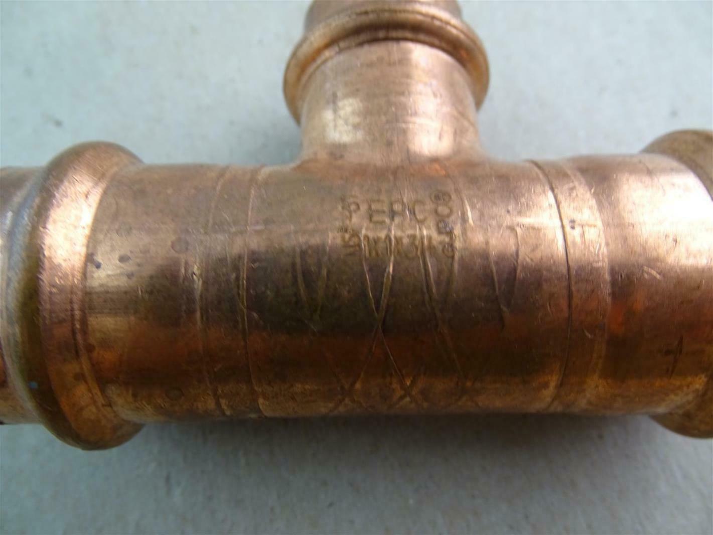 (4) Viega ProPress Copper Tee Fitting Lot , PERC Joseph Fazzio