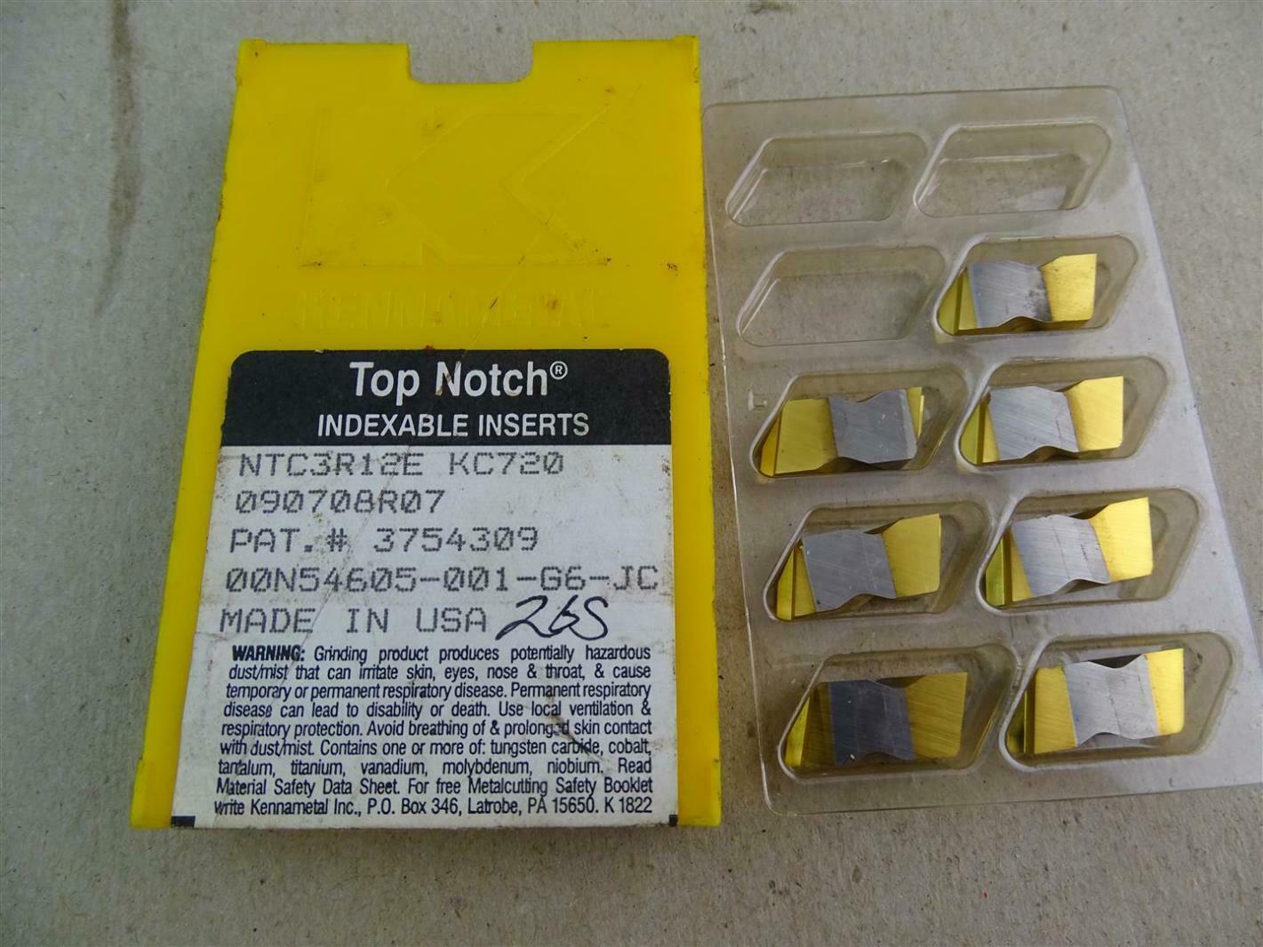 Kennametal Top Notch Indexable Inserts , NTC3R12E KC720 Joseph Fazzio