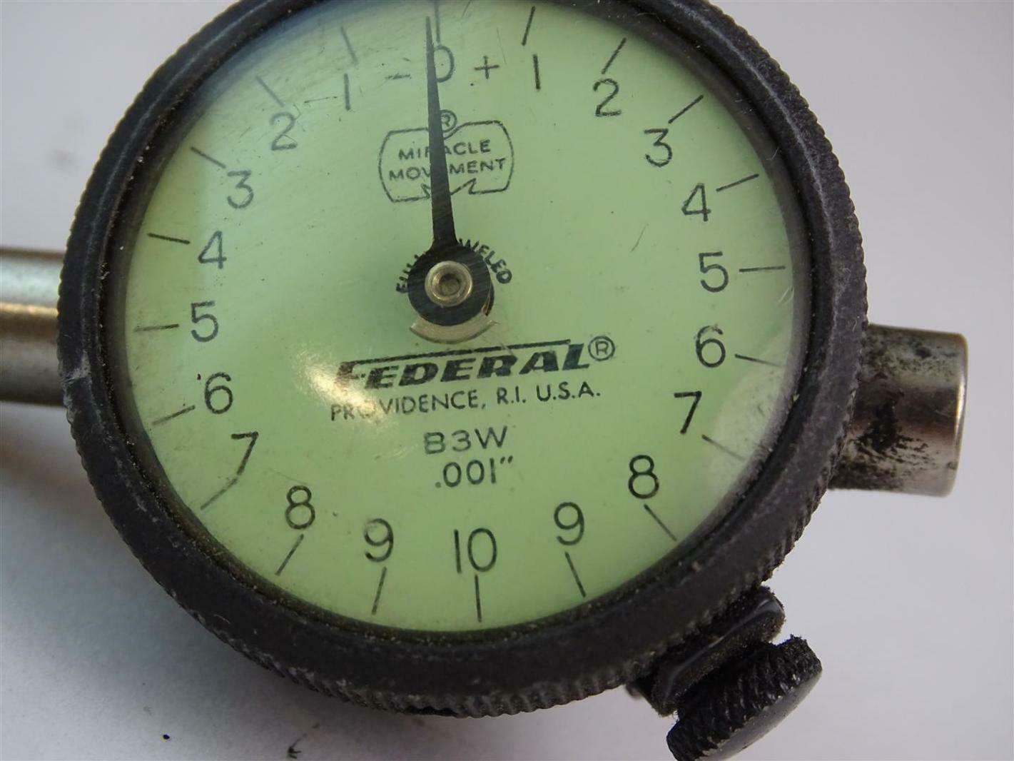 Federal Dial Indicator Reads .001", B3W Joseph Fazzio, Incorporated