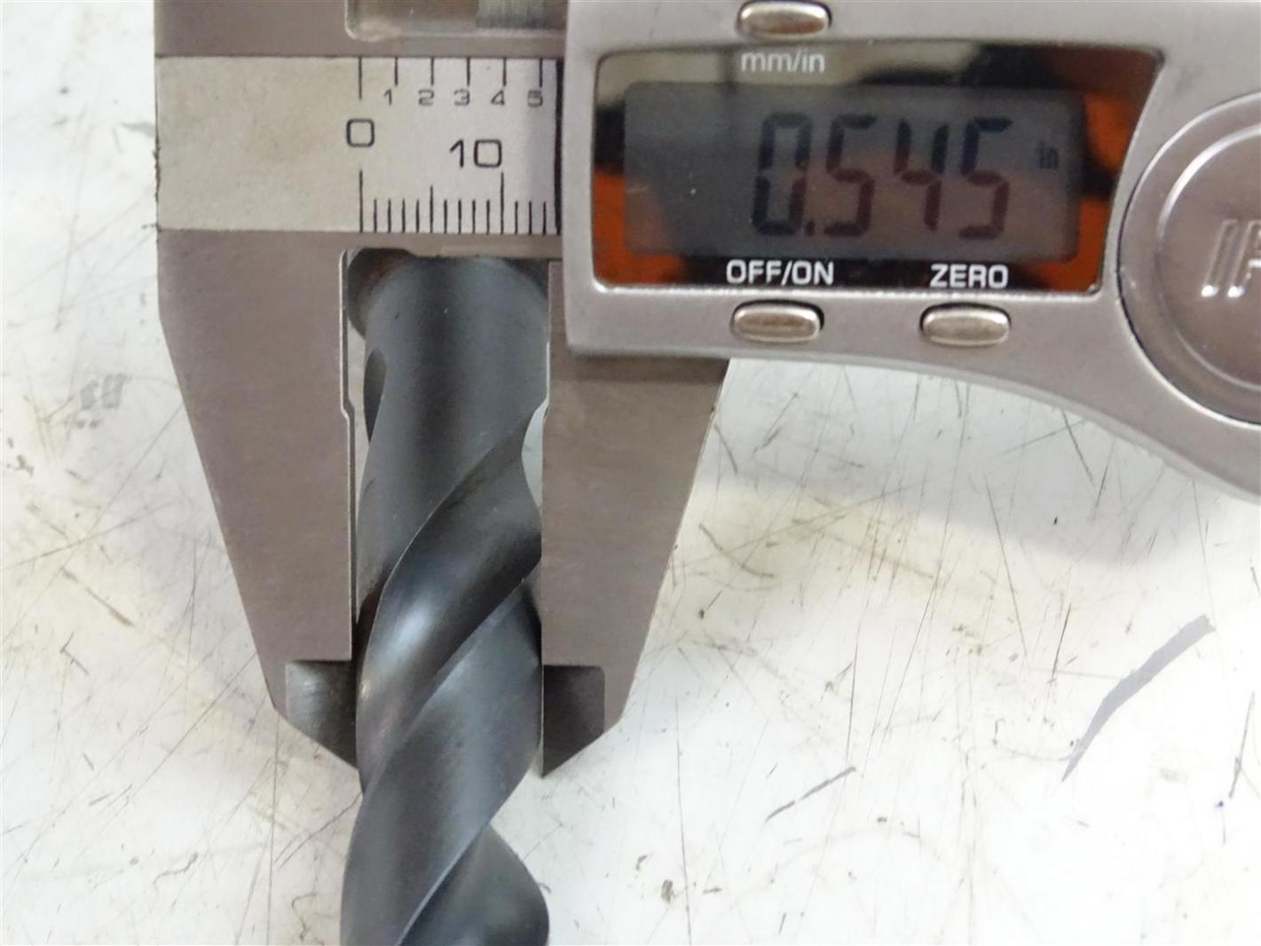 (3) Precision Drill Bits, Through Spindle Collant, Taper Shank , 37/64