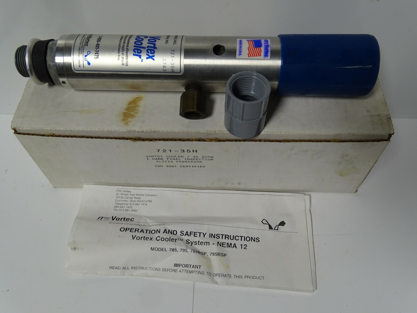 ITW Vortec Vortex Cooler System , 72135H Joseph Fazzio, Incorporated