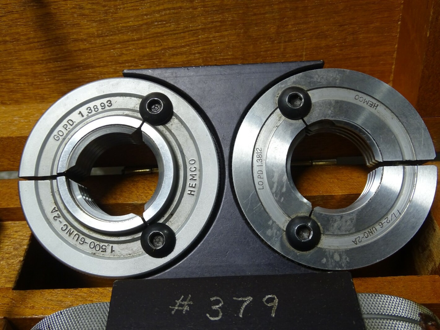 Hemco Gage Thread Gauge Set 11/2"3/8" (no 7/8"), Joseph Fazzio