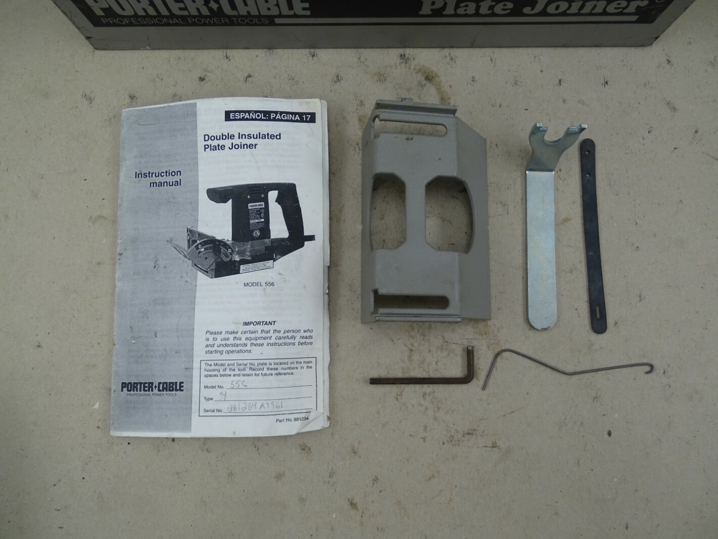Porter Cable Plate Joiner 120v 5A 8000rpm, Model 556