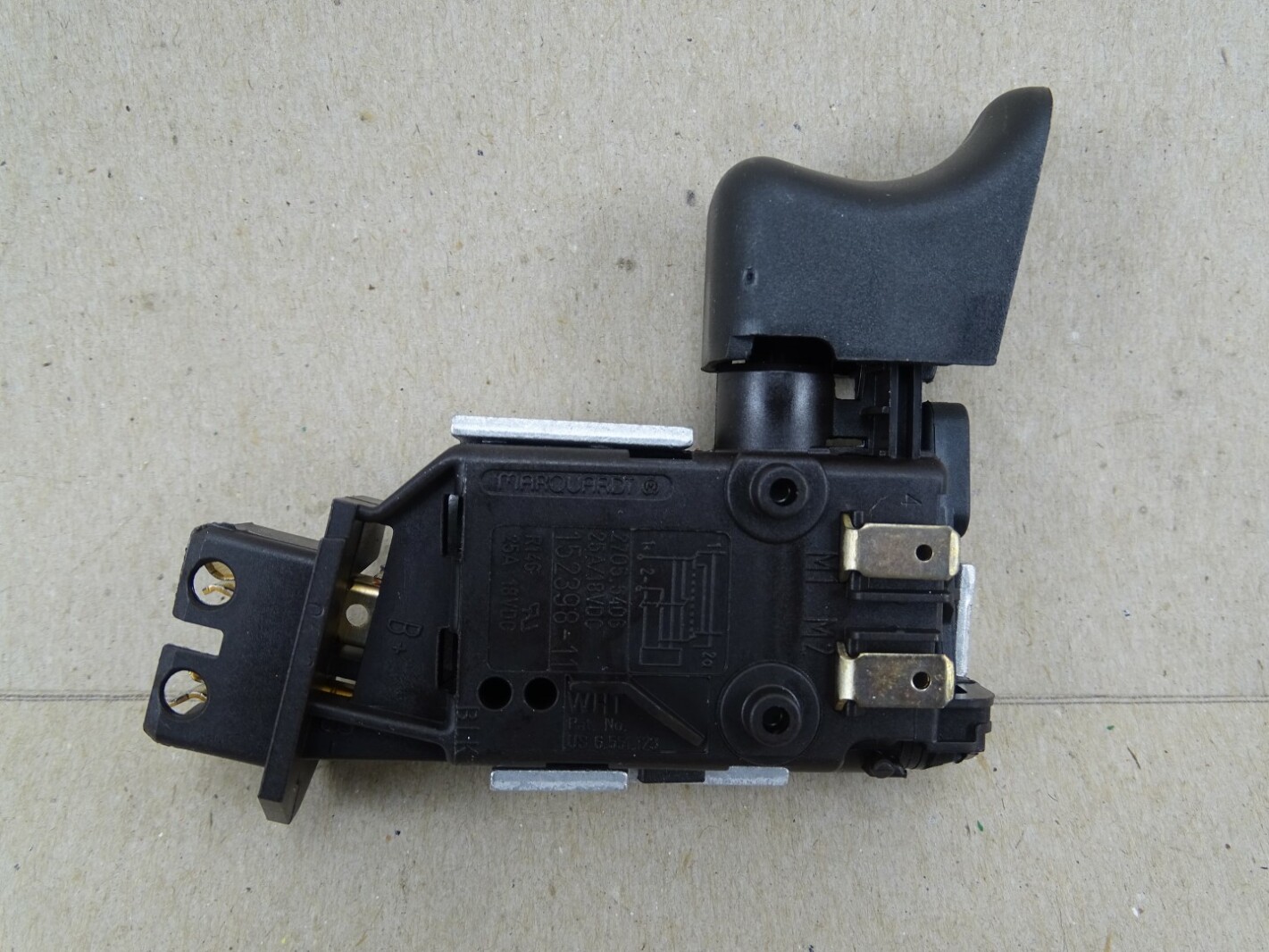 Marquardt Trigger Switch 25A 18vdc, 2705.5406 Joseph Fazzio, Incorporated
