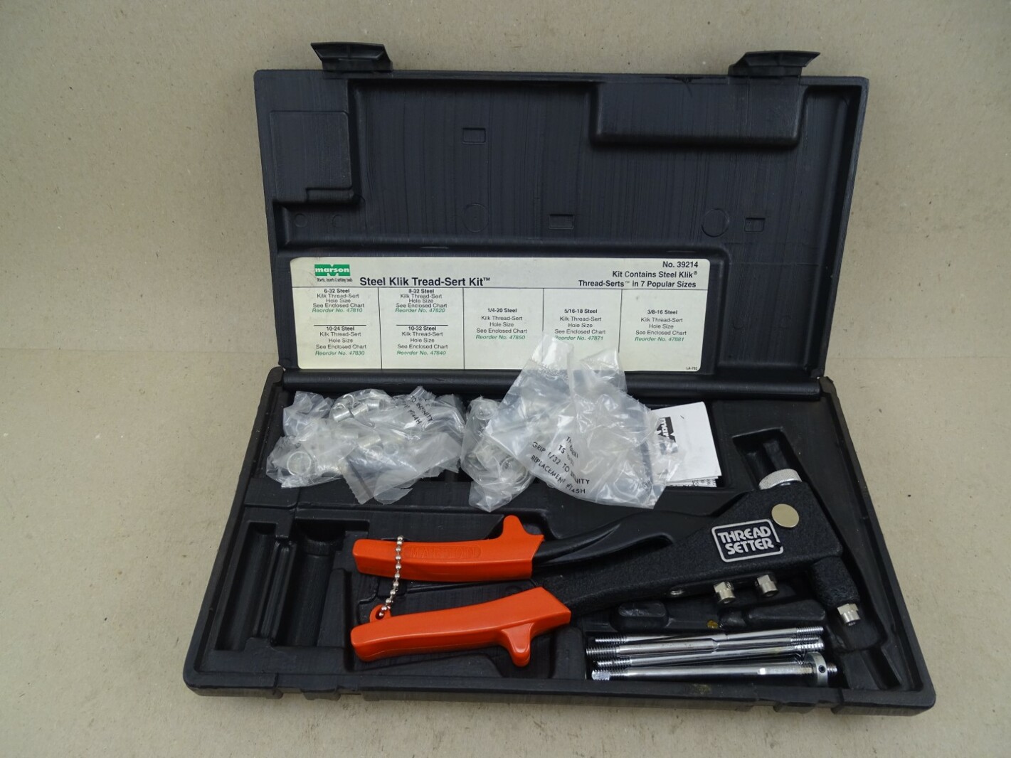 Marson Thread Setter Kit , 39214 Joseph Fazzio, Incorporated