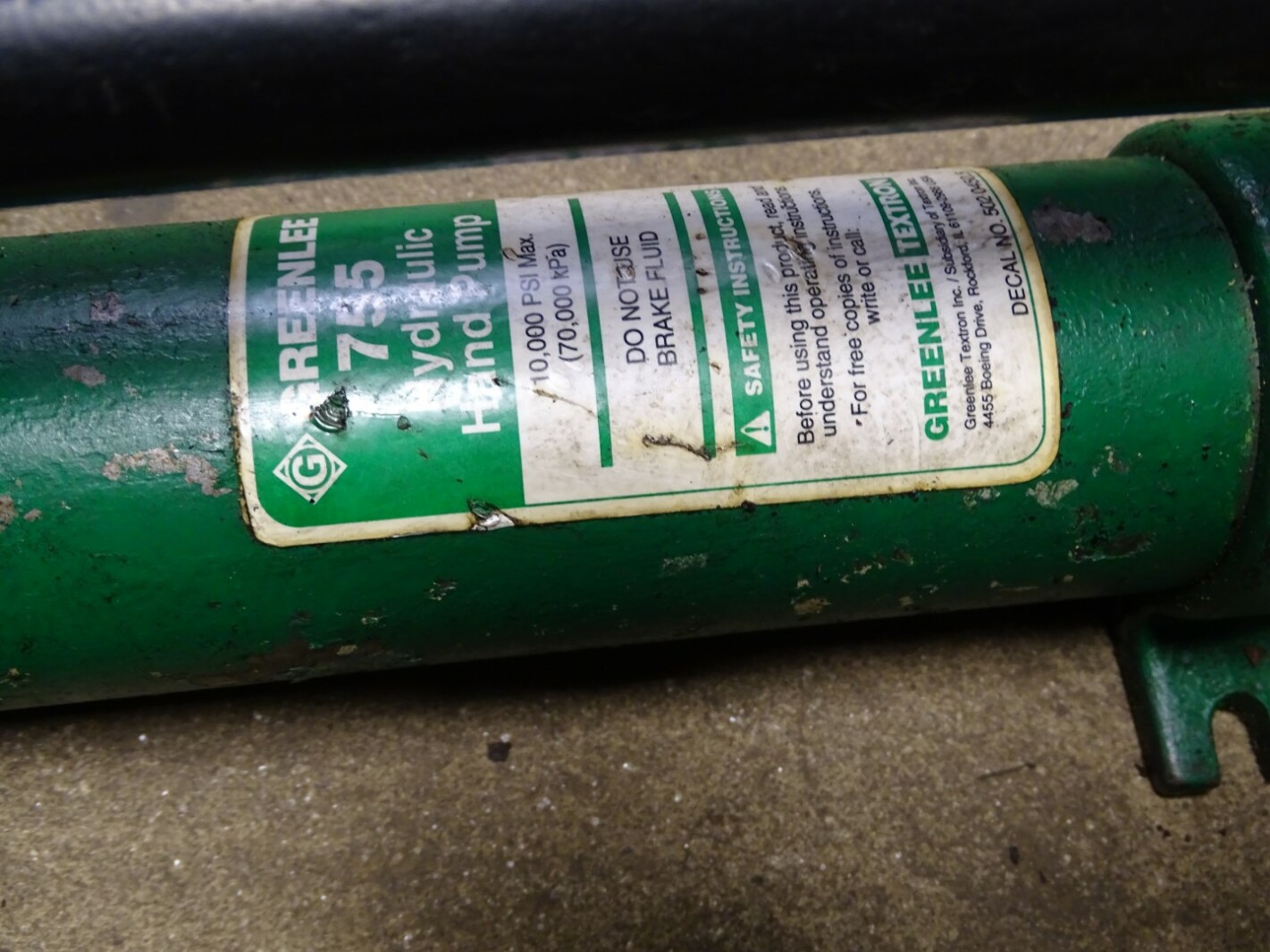 Greenlee Hydraulic Pipe Bender 1-1/4-4