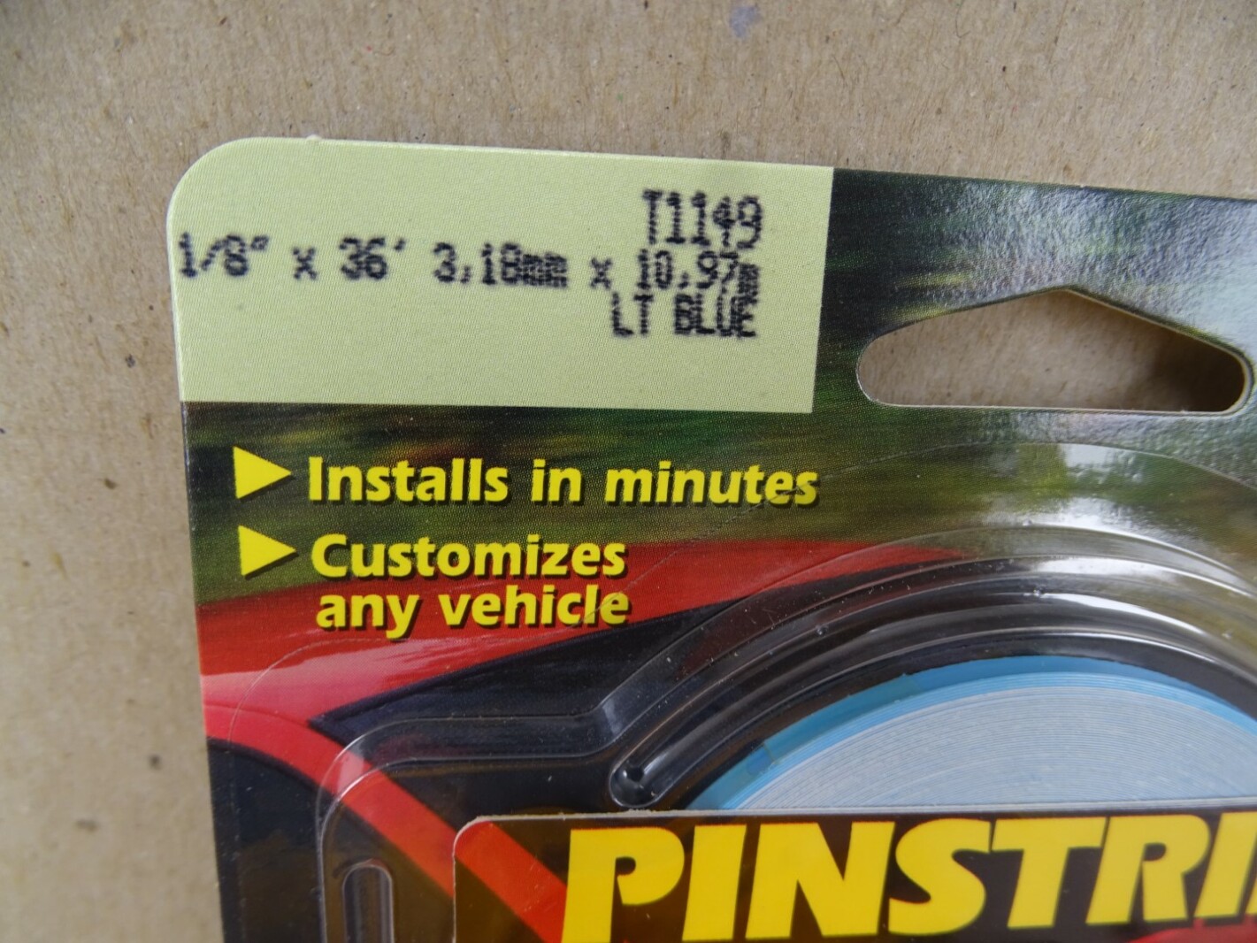 TrimBrite Blue Pinstripe Tape 1/8"x36ft, T1149 Joseph Fazzio