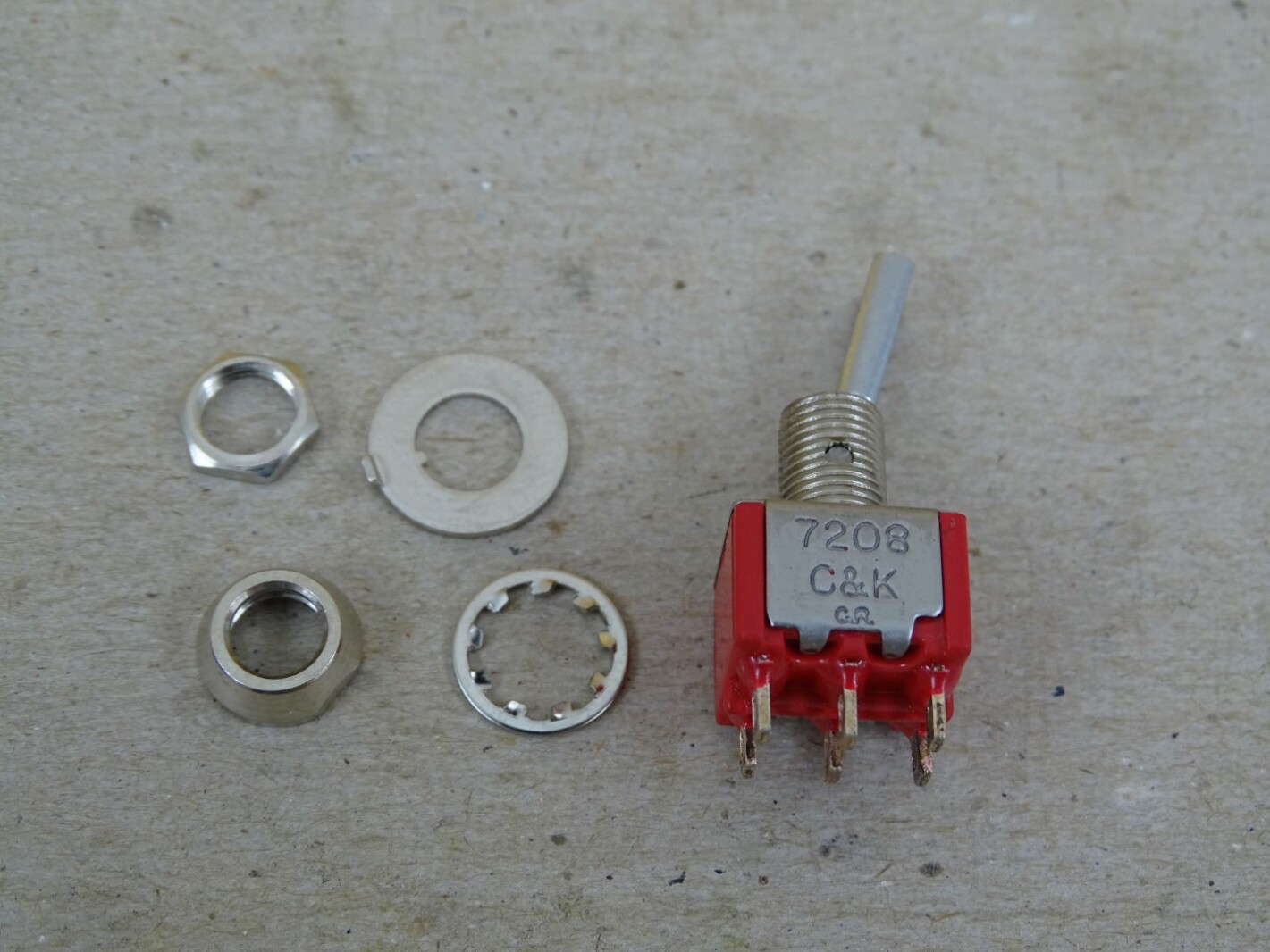(5) C&K Miniature Toggle Switch  , 7208