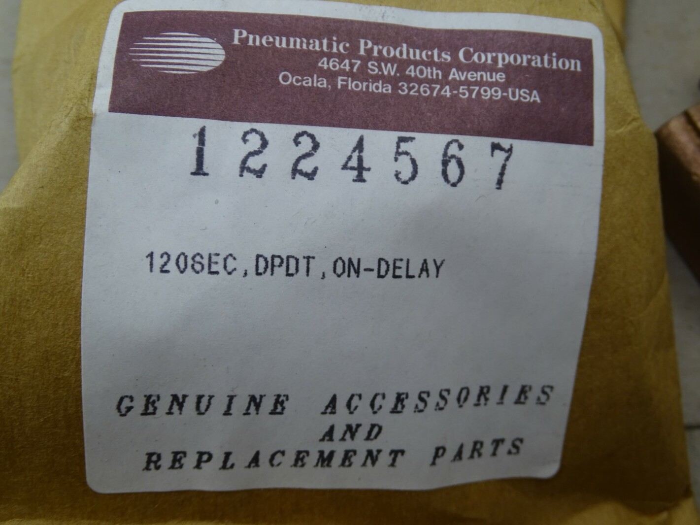 ICM Corp.  Time Delay Relay  , MAR1I5A1Y120