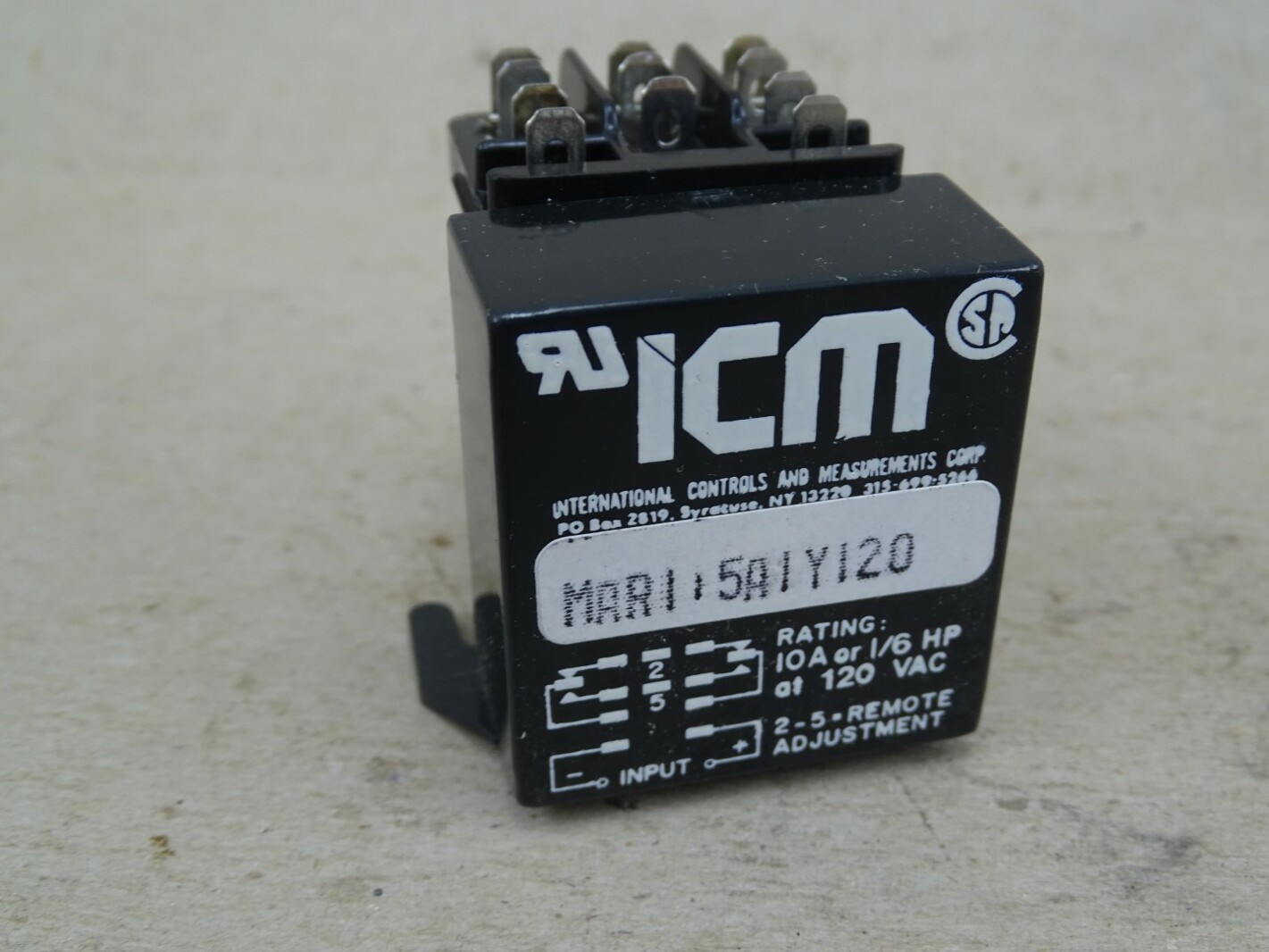 ICM Corp.  Time Delay Relay  , MAR1I5A1Y120