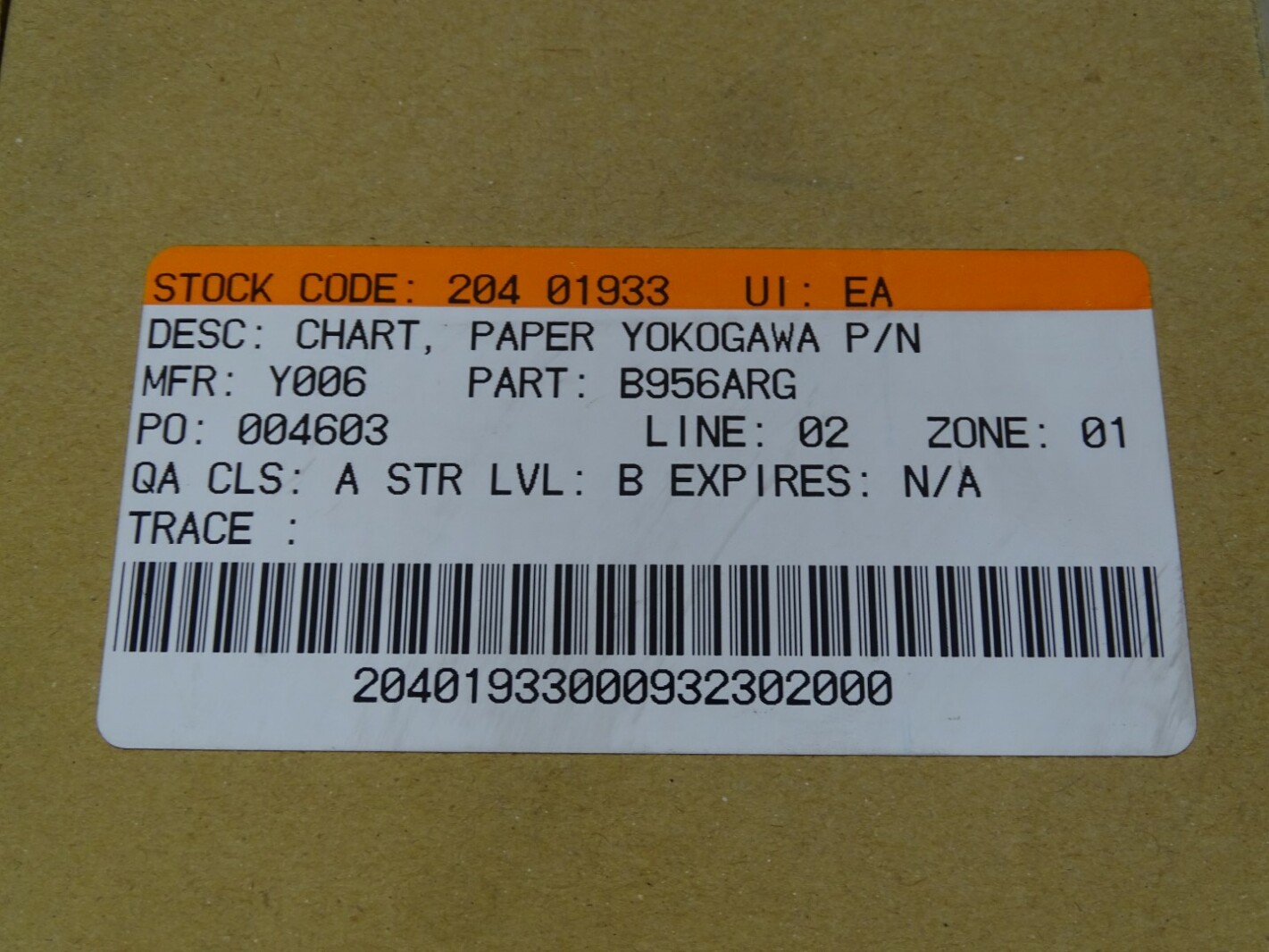 (10) Yokogawa  Folding Chart Paper , B956ARG