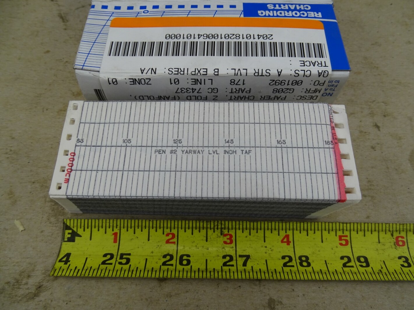 14) Graphic Controls Z-Fold Chart Paper , GC-74337 | eBay