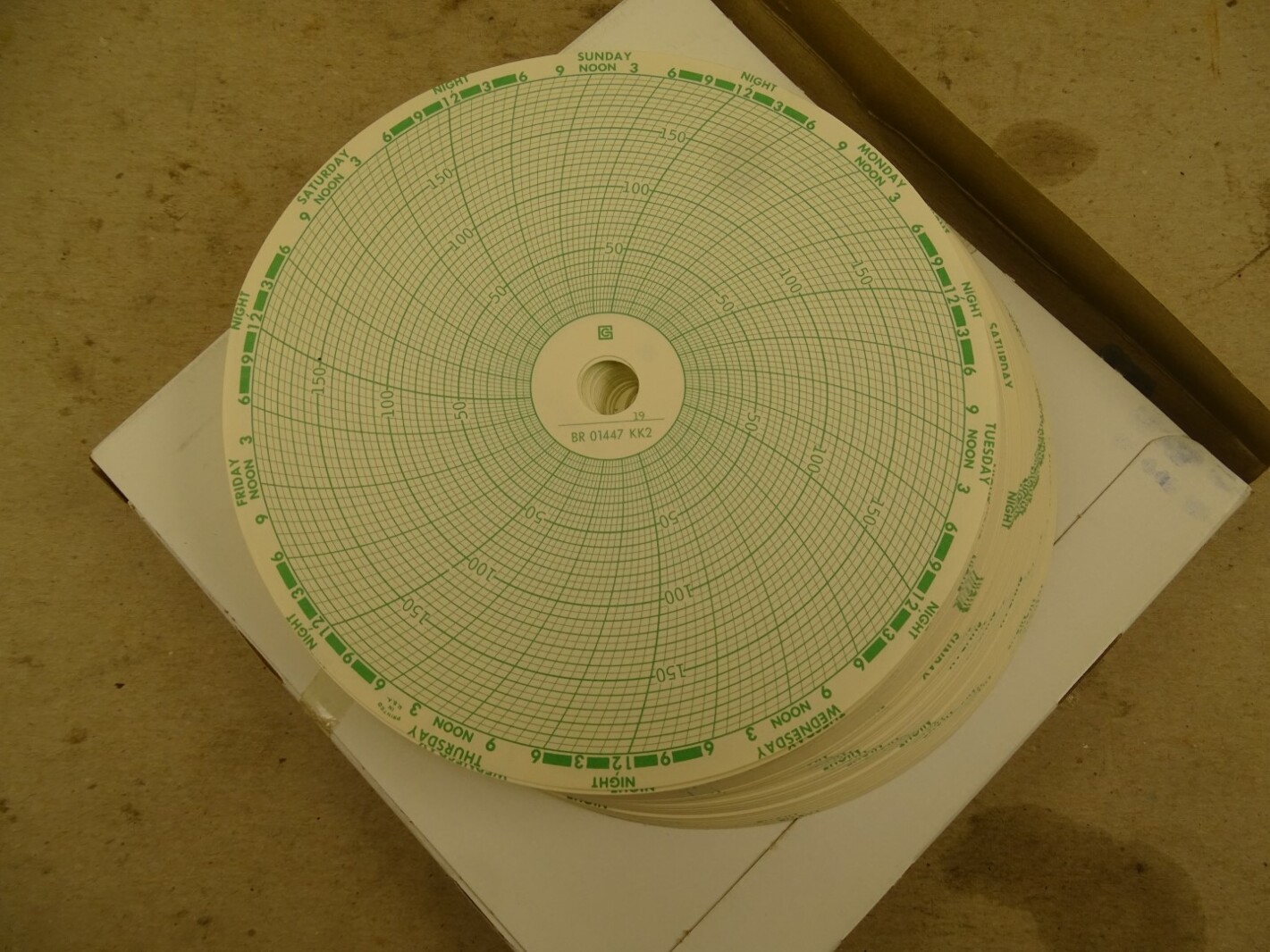 (6) Graphic Controls Circular Chart Paper , 4167