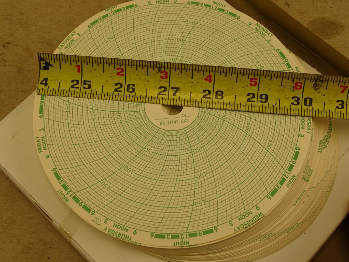 (6) Graphic Controls Circular Chart Paper , 4167