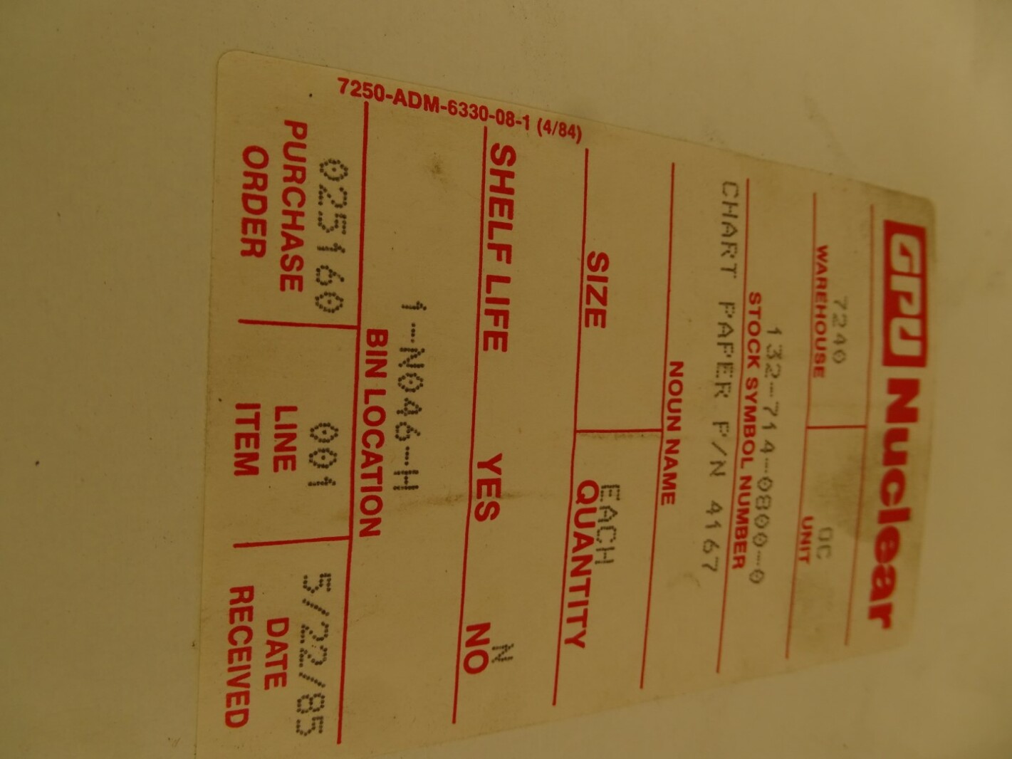 (6) Graphic Controls Circular Chart Paper , 4167