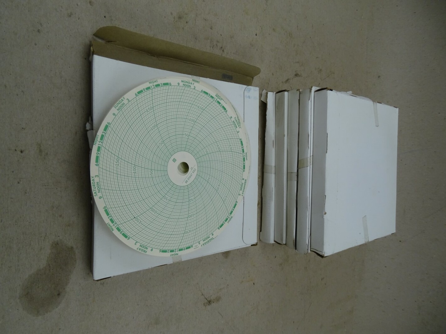 (6) Graphic Controls Circular Chart Paper , 4167